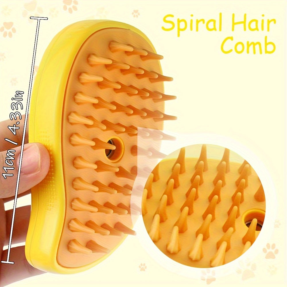 Self-Cleaning Electric Cat & Dog Grooming Comb – Steam Spray, Floating Hair Removal & Massage Brush