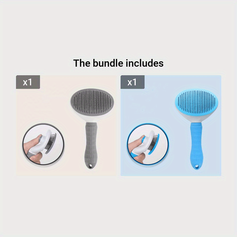 Floating Hair Removal & Cleaning Comb – Self-Cleaning Needle Brush for Cats & Dogs