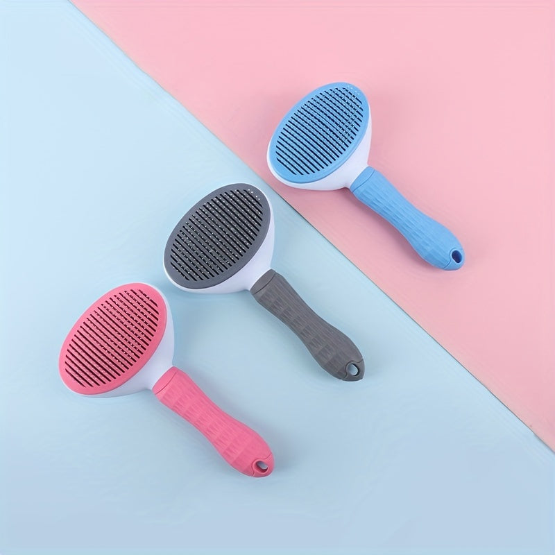 Floating Hair Removal & Cleaning Comb – Self-Cleaning Needle Brush for Cats & Dogs