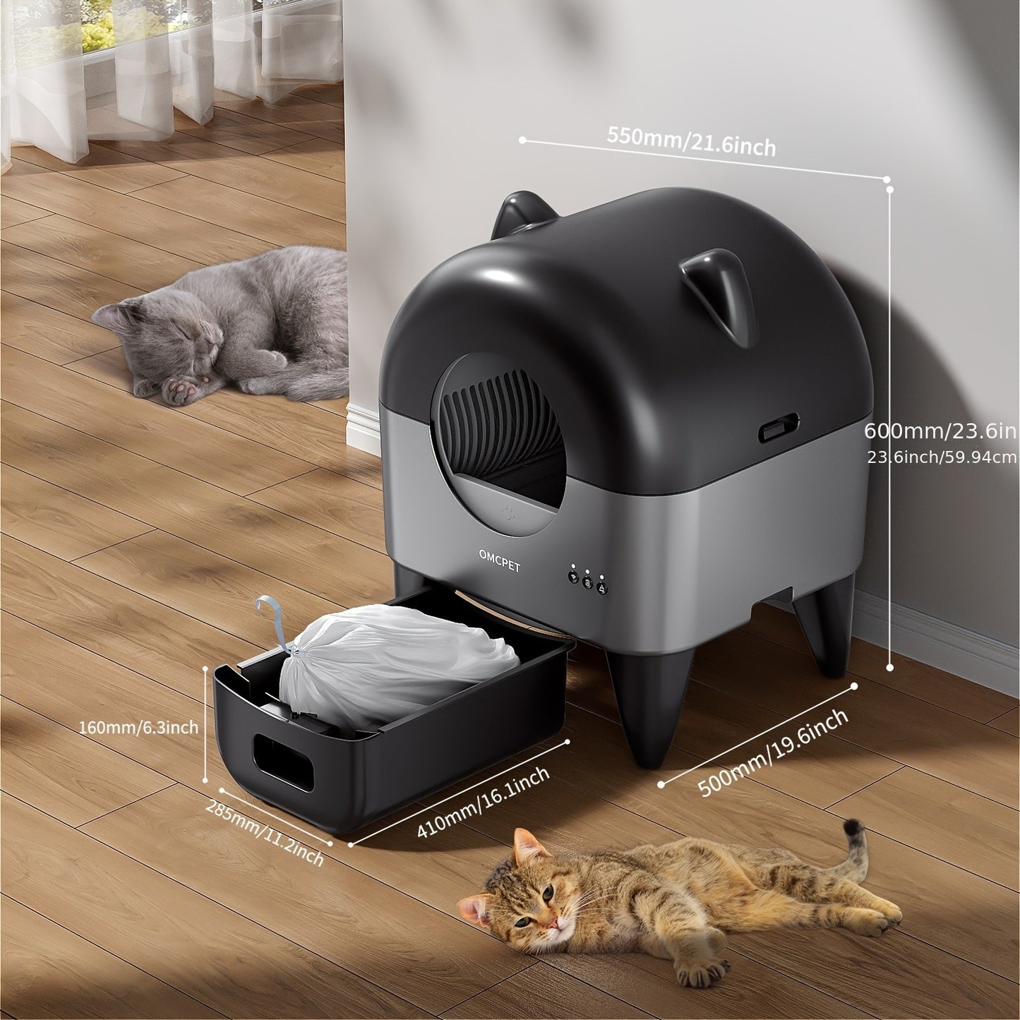 Litière Automatique Autonettoyante pour Plusieurs Chats 🐾