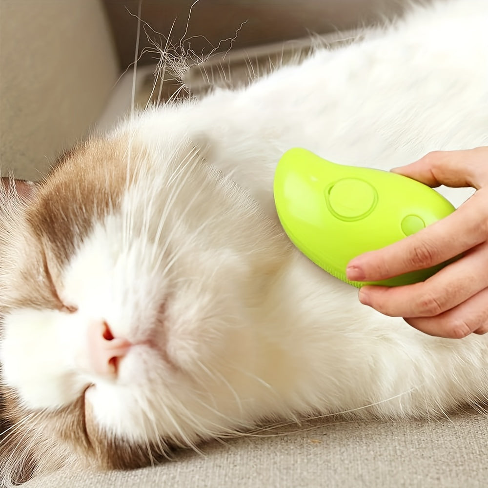 Self-Cleaning Electric Cat & Dog Grooming Comb – Steam Spray, Floating Hair Removal & Massage Brush