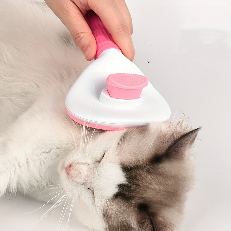 Floating Hair Removal & Cleaning Comb – Self-Cleaning Needle Brush for Cats & Dogs
