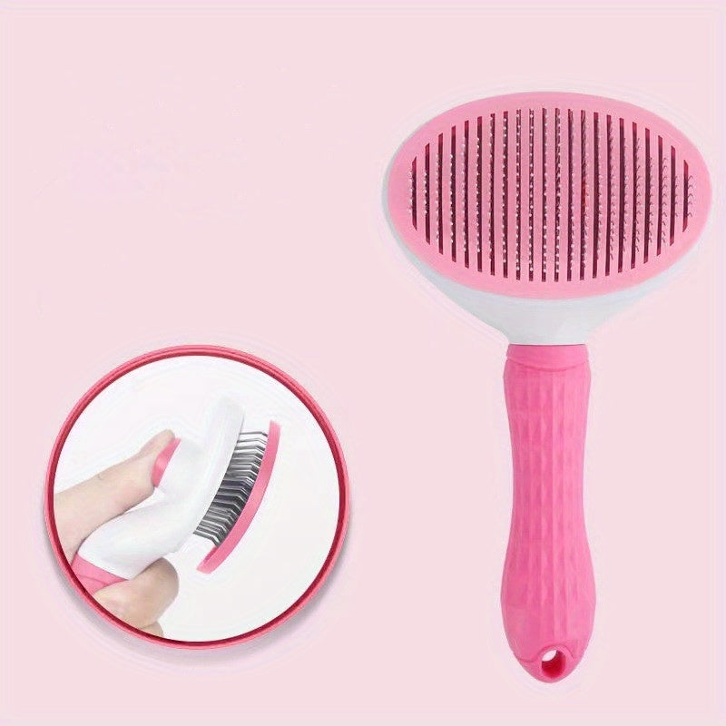 Floating Hair Removal & Cleaning Comb – Self-Cleaning Needle Brush for Cats & Dogs