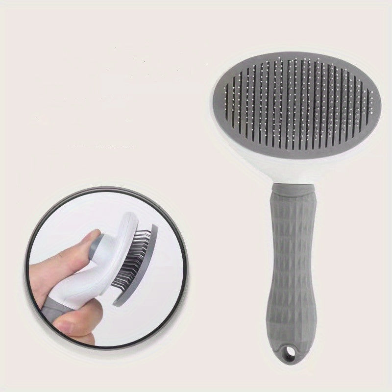 Floating Hair Removal & Cleaning Comb – Self-Cleaning Needle Brush for Cats & Dogs