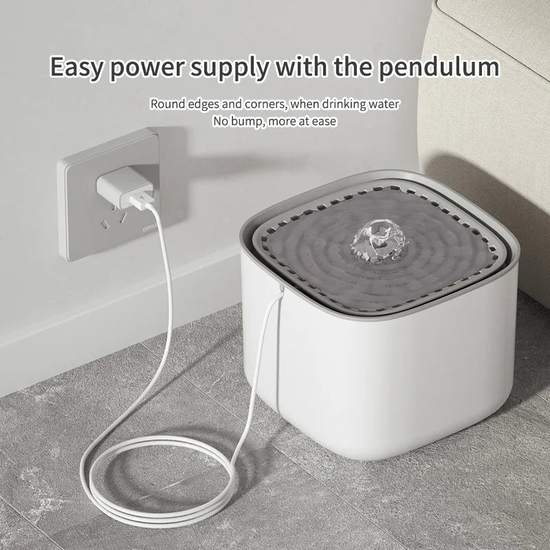 Fontaine d'Eau Intelligente 3L à Détecteur de Mouvement - Système Silencieux Alimenté par USB