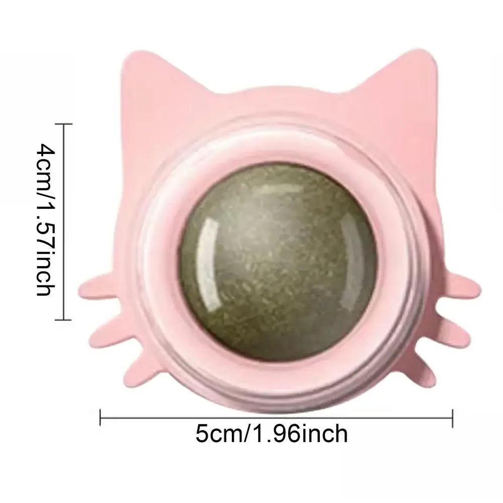Lickable Catnip Dental Care Balls - Interactive Treat & Teeth Cleaning Toy
