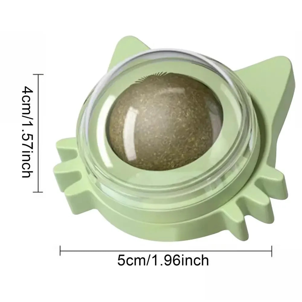Lickable Catnip Dental Care Balls - Interactive Treat & Teeth Cleaning Toy