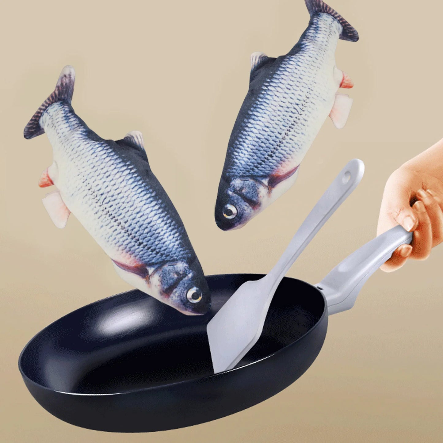 Electric Flipping Fish - USB Rechargeable Interactive Motion Cat Toy