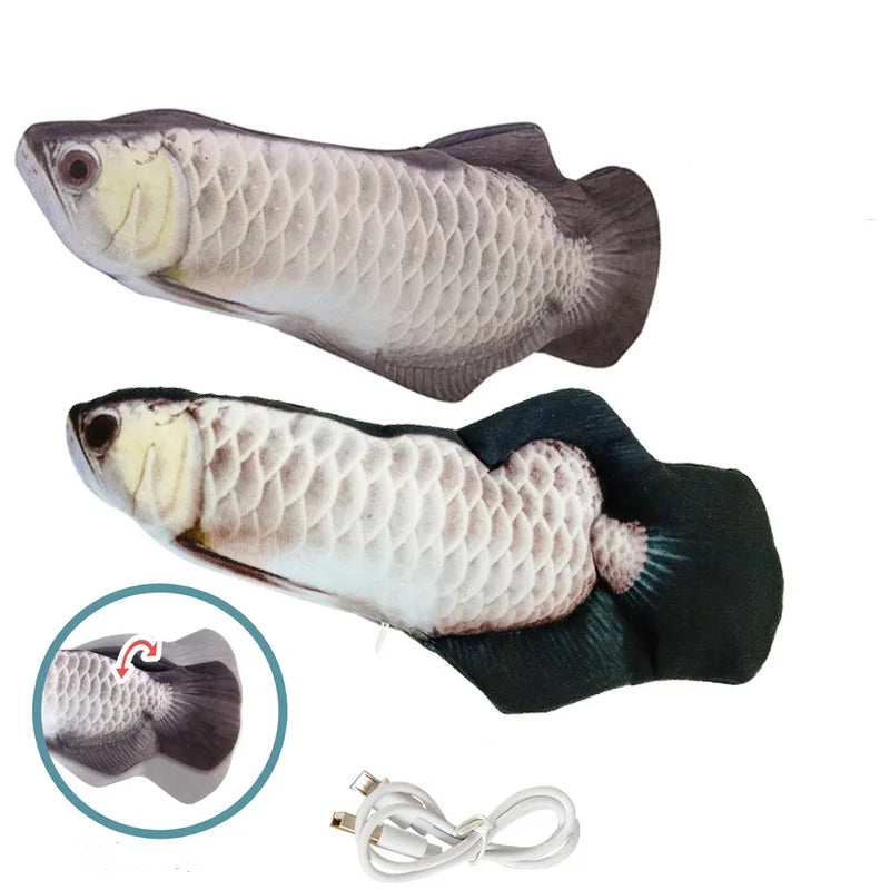Electric Flipping Fish - USB Rechargeable Interactive Motion Cat Toy