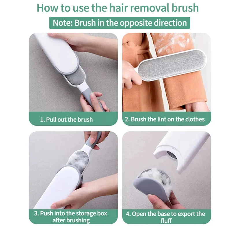 Brosse Magique Réutilisable pour Charpie et Poils - Brosse Statique Autonettoyante