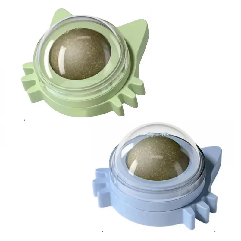 Lickable Catnip Dental Care Balls - Interactive Treat & Teeth Cleaning Toy