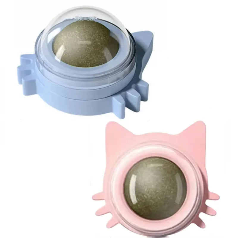 Lickable Catnip Dental Care Balls - Interactive Treat & Teeth Cleaning Toy