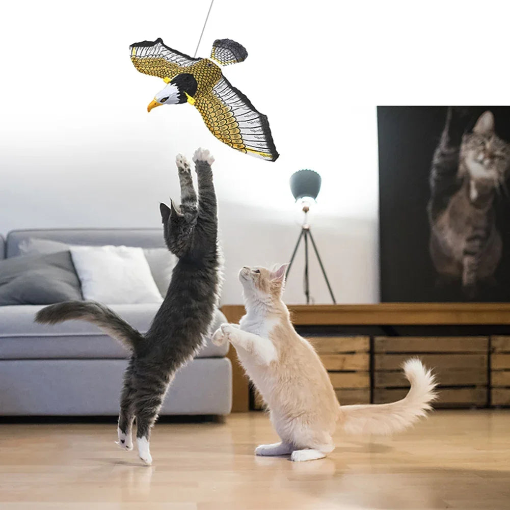 Interactive Flying Eagle Pet Toy - 360° Electronic Motion Simulation
