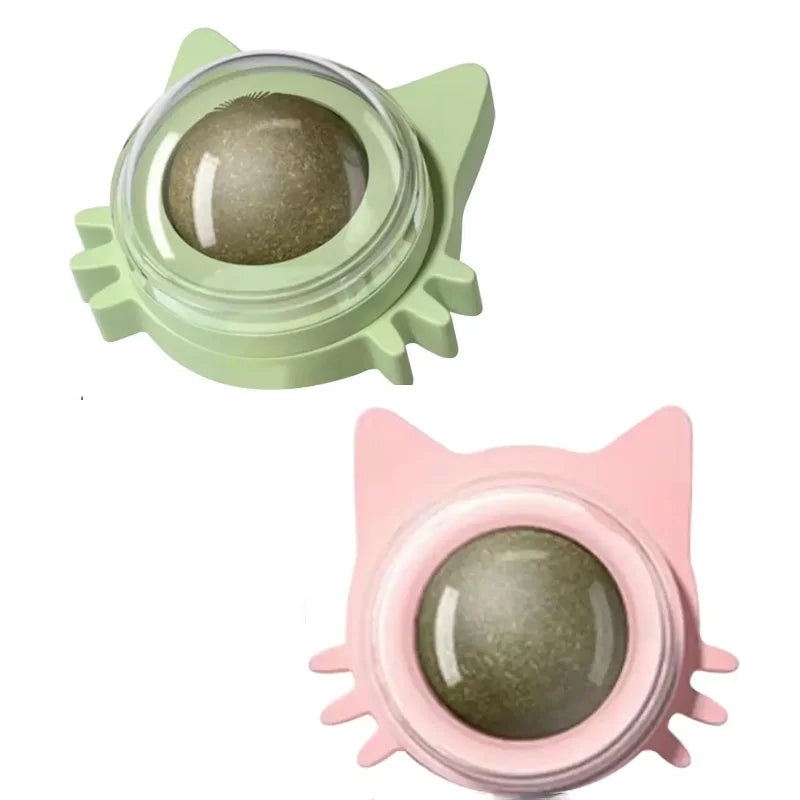 Lickable Catnip Dental Care Balls - Interactive Treat & Teeth Cleaning Toy