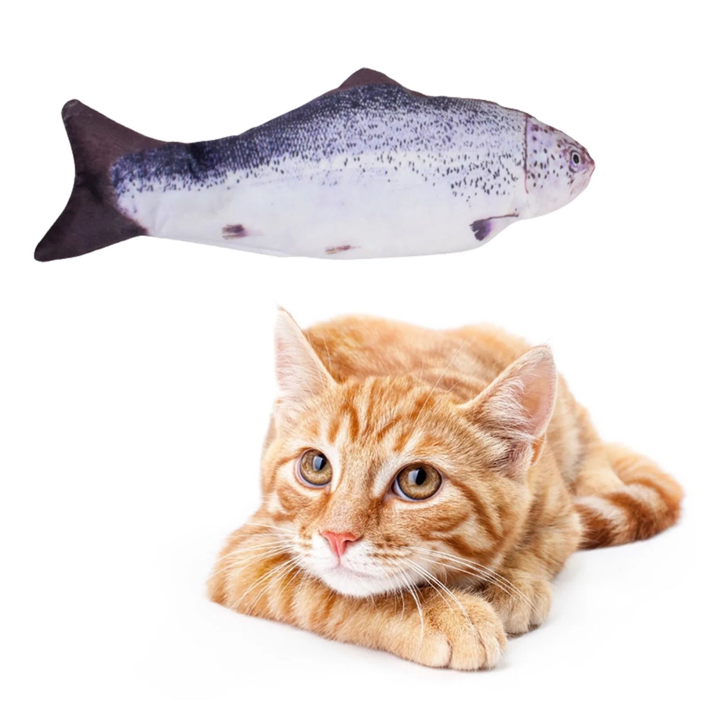 Electric Flipping Fish - USB Rechargeable Interactive Motion Cat Toy