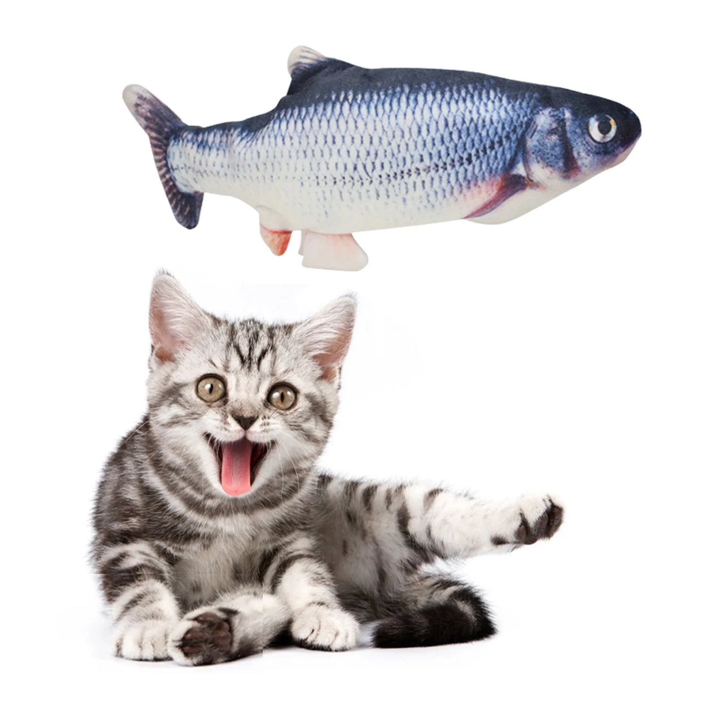 Electric Flipping Fish - USB Rechargeable Interactive Motion Cat Toy
