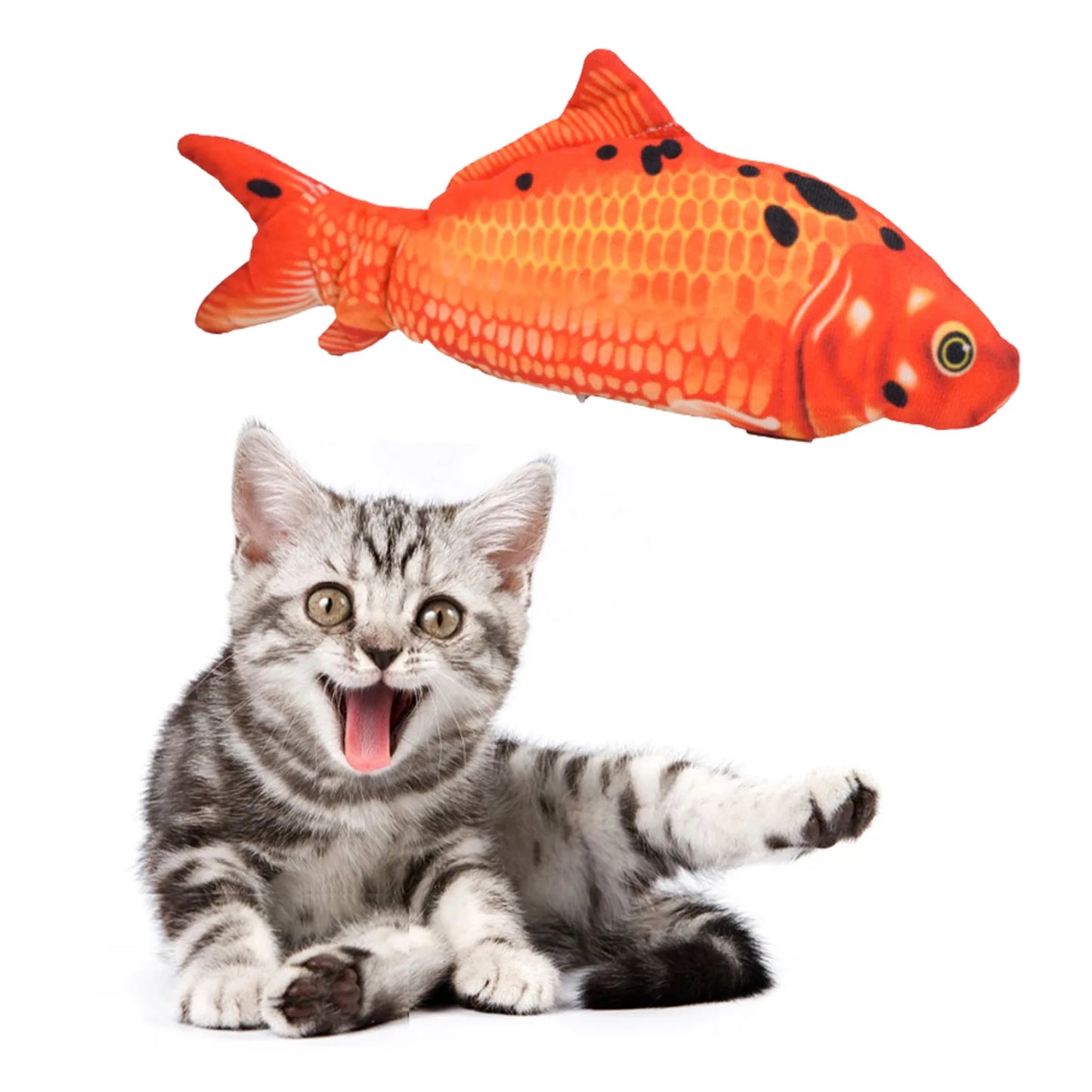 Electric Flipping Fish - USB Rechargeable Interactive Motion Cat Toy