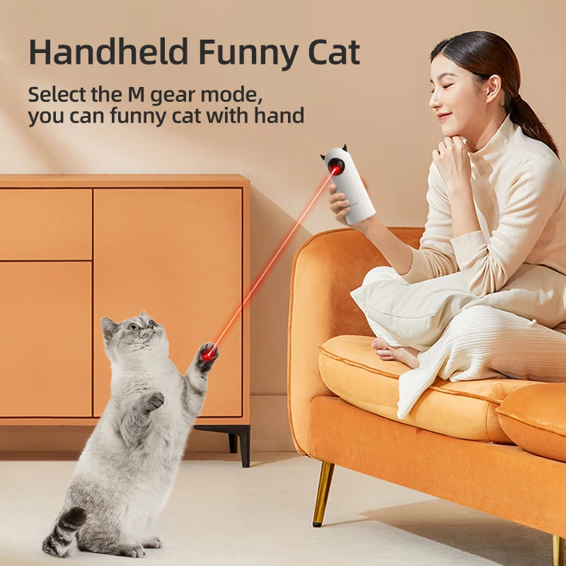 ROJECO Smart Interactive LED Laser Cat Toy - Automatic Pet Entertainment System