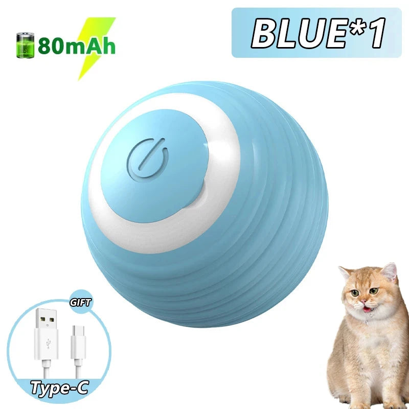 Ensemble de Balles Magiques Roulantes Intelligentes - 2 Jouets Interactifs Électroniques pour Chats