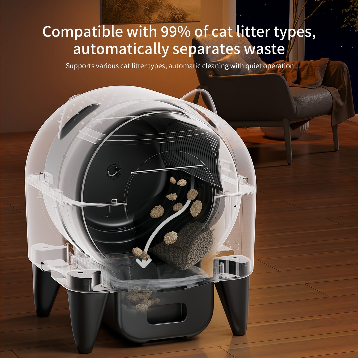 Litière Automatique Autonettoyante pour Plusieurs Chats 🐾