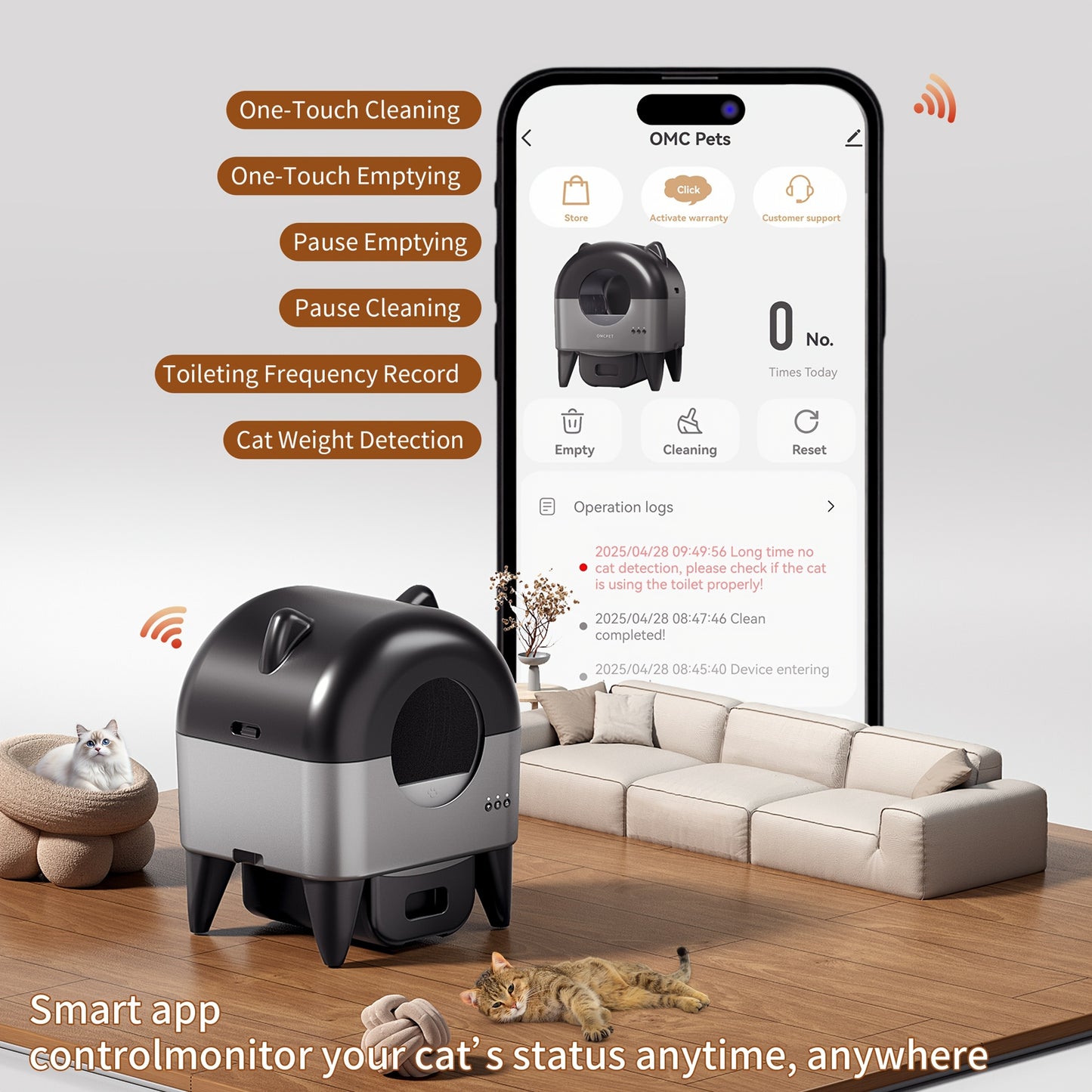 Litière Automatique Autonettoyante pour Plusieurs Chats 🐾