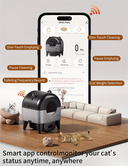 Litière Automatique Autonettoyante pour Plusieurs Chats 🐾