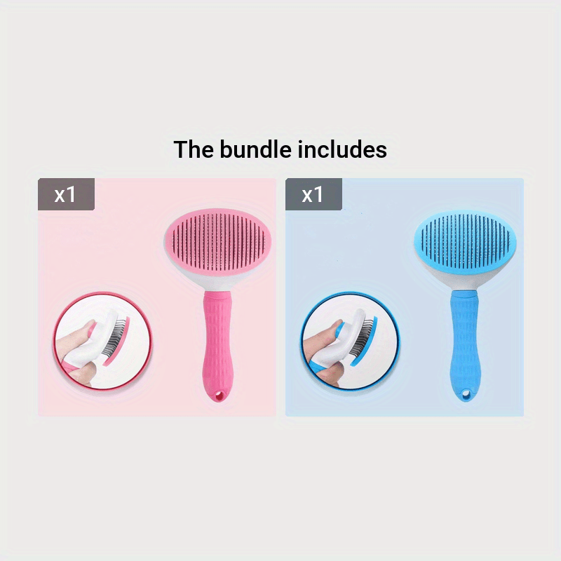 Floating Hair Removal & Cleaning Comb – Self-Cleaning Needle Brush for Cats & Dogs
