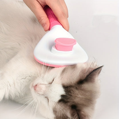 Floating Hair Removal & Cleaning Comb – Self-Cleaning Needle Brush for Cats & Dogs