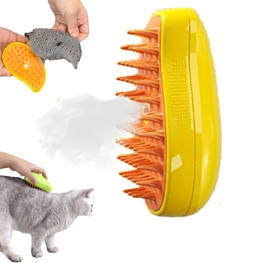 Self-Cleaning Electric Cat & Dog Grooming Comb – Steam Spray, Floating Hair Removal & Massage Brush