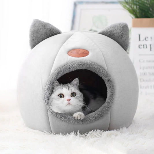 Deep Sleep Winter Pet Cave Bed - Cozy Indoor Nest