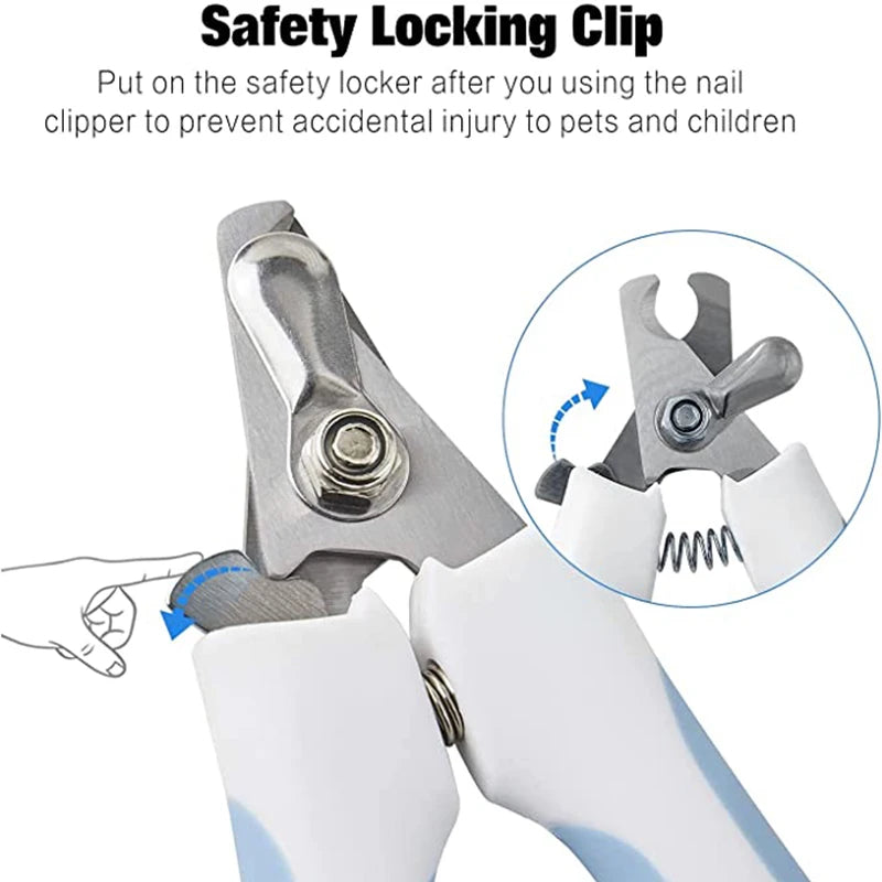 Professional Stainless Steel Pet Nail Clipper - Labor-Saving Design