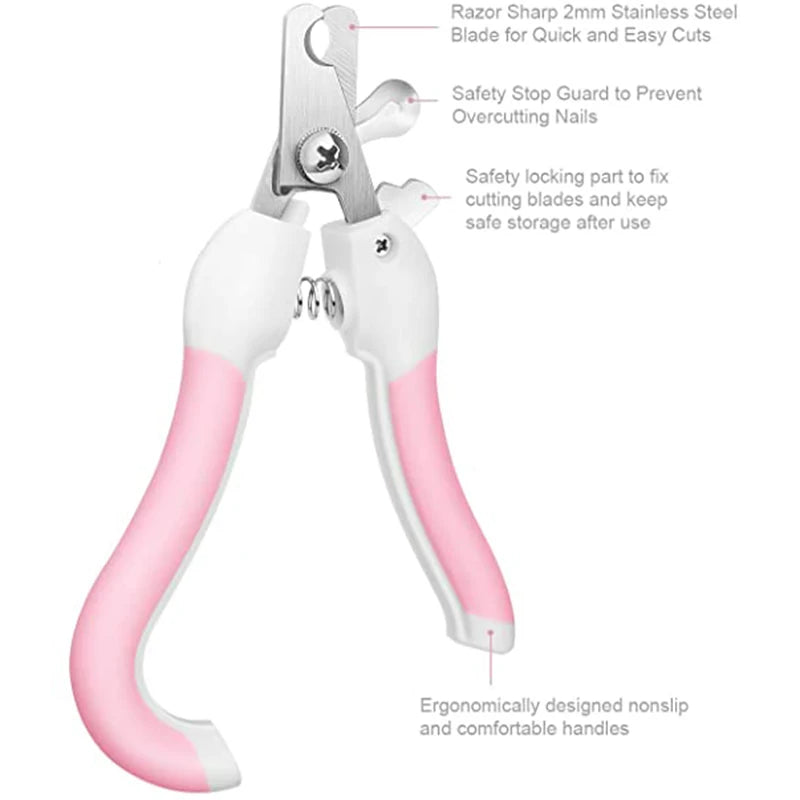 Professional Stainless Steel Pet Nail Clipper - Labor-Saving Design