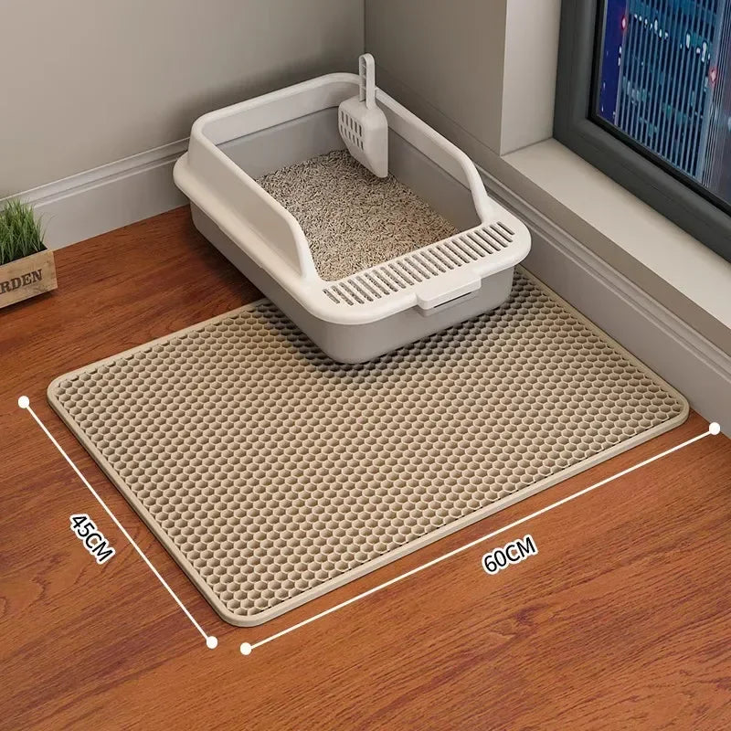 Double-Layer EVA Cat Litter Mat - XL Anti-Tracking System