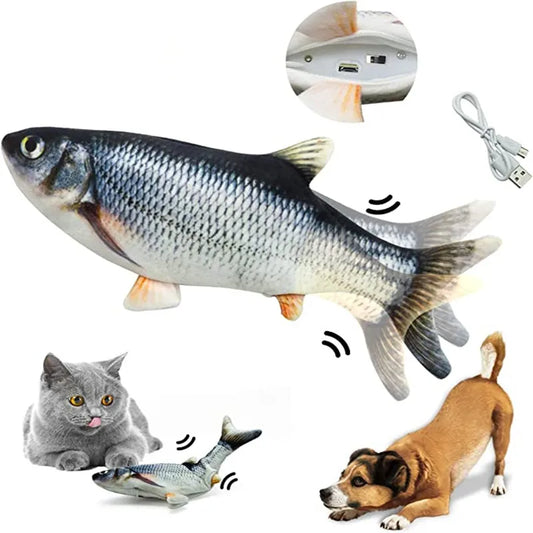 Electric Flipping Fish - USB Rechargeable Interactive Motion Cat Toy