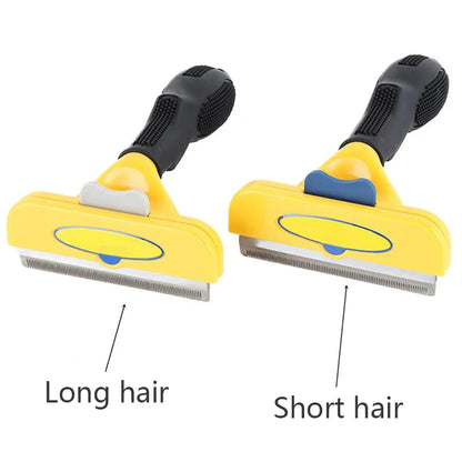 Professional Pet Grooming Comb - Double-Row Deshedding & Massage Brush