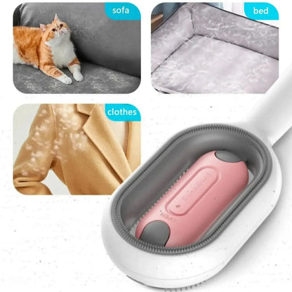 Self-Cleaning Pet Grooming Brush - Water Tank & One-Click Clean Design