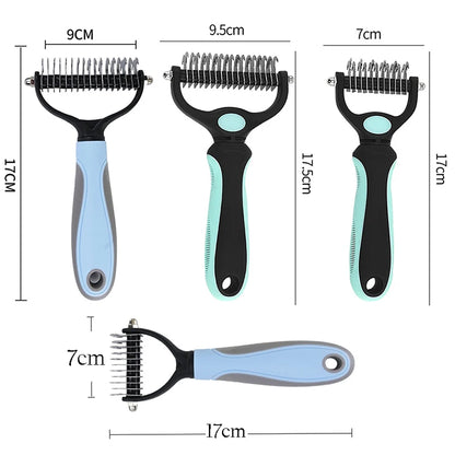Professional Double-Action Pet Brush - Long & Short Hair Grooming Tool