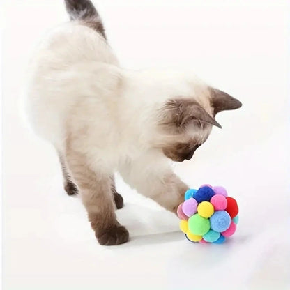 Interactive Elastic Bell Balls - Premium Plush Cat Toys (Set of 1 or 3)