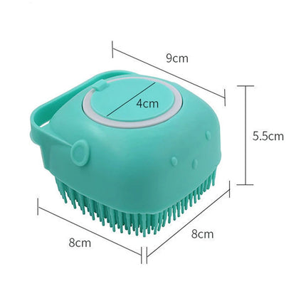 Silicone Pet Bath & Massage Glove - Built-in Shampoo Dispenser