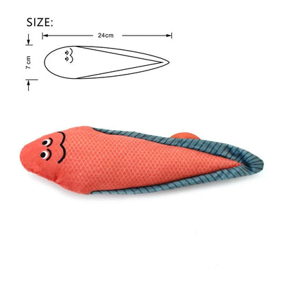Interactive 3D Fish Catnip Toy - Realistic Plush with Sound & Crinkle