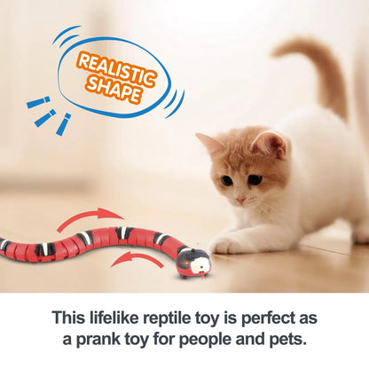 Smart Motion-Activated Snake Toy - USB Rechargeable Interactive Pet Teaser