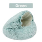 Winter Long Plush Pet Cat Bed Round Cat Cushion House  Warm Cat Basket Cat Sleep Bag Cat Nest Kennel 2 In 1 For Small Dog Cat