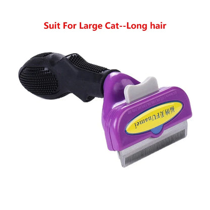 Professional Pet Grooming Comb - Double-Row Deshedding & Massage Brush