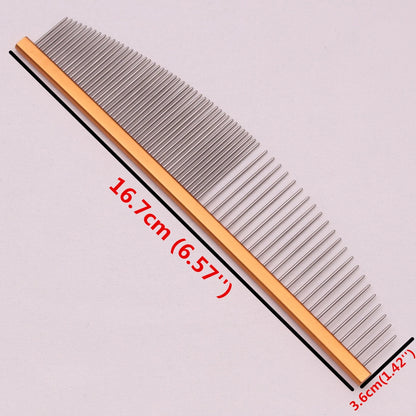 Professional Aluminum Crescent Comb - Salon-Grade Pet Grooming Tool