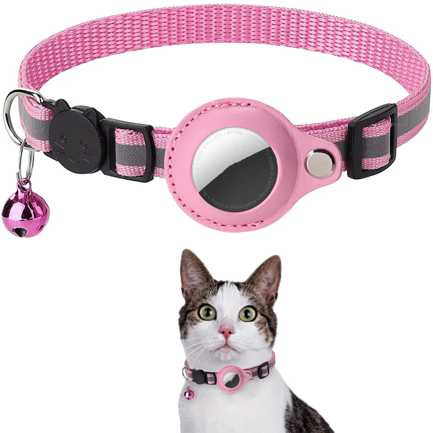 AirTag Pet Collar with Protective Case - Reflective Anti-Lost Design