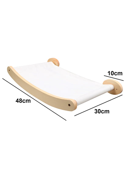 Wall-Mounted Cat Tree Platform - Wooden Climbing & Scratching System