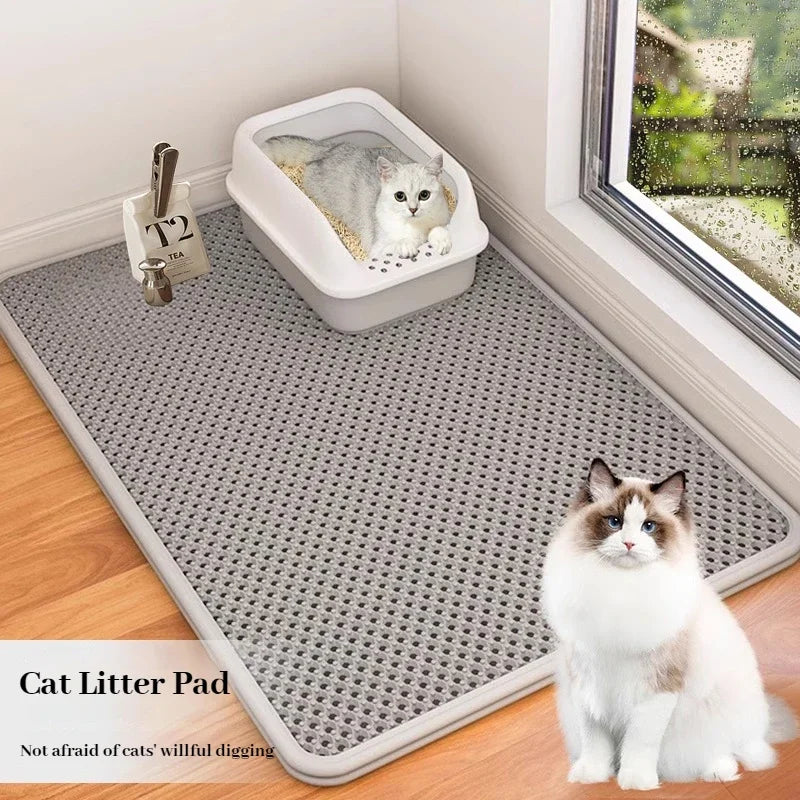 Double-Layer EVA Cat Litter Mat - XL Anti-Tracking System