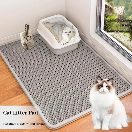 Double-Layer EVA Cat Litter Mat - XL Anti-Tracking System