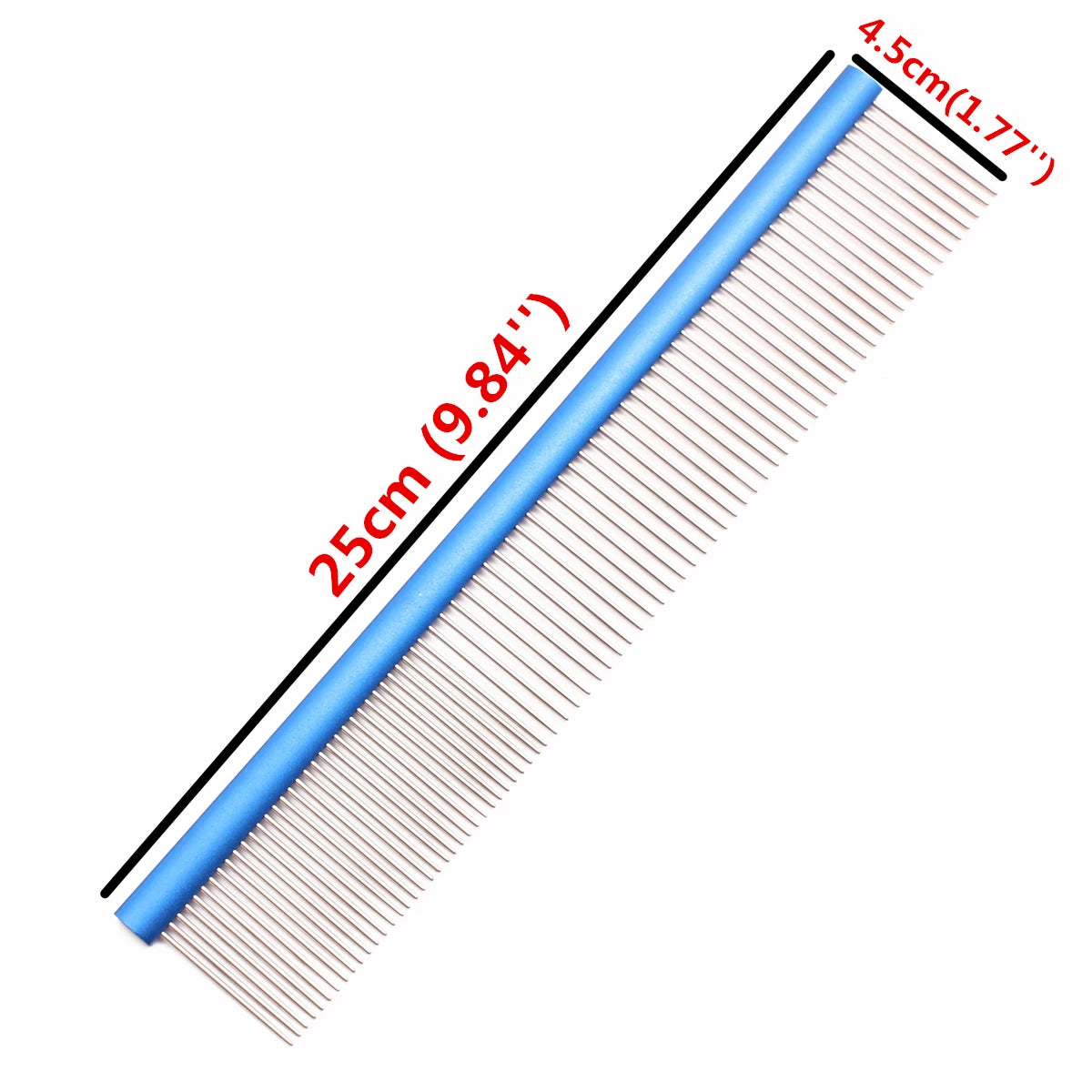 Professional Aluminum Crescent Comb - Salon-Grade Pet Grooming Tool