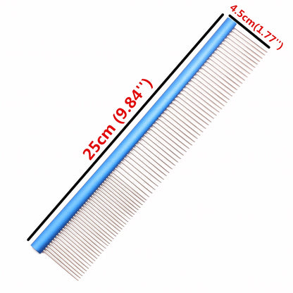 Professional Aluminum Crescent Comb - Salon-Grade Pet Grooming Tool
